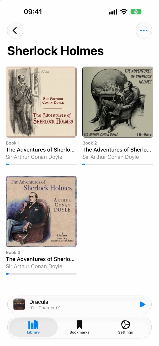 The Sherlock Holmes series with three books