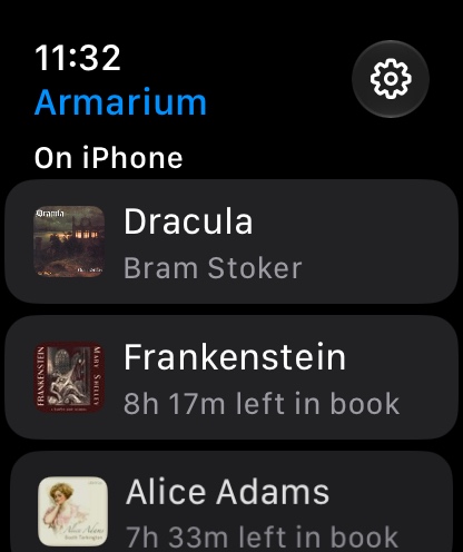Apple Watch: books on the iPhone